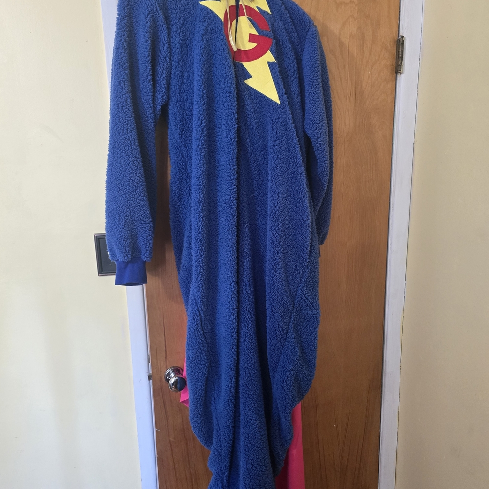 Blue Super Grover Fleece Onesie